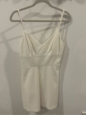 high neck mini dress in ivory Shona Joy Clemence Ruched Mini Dress - Ivory